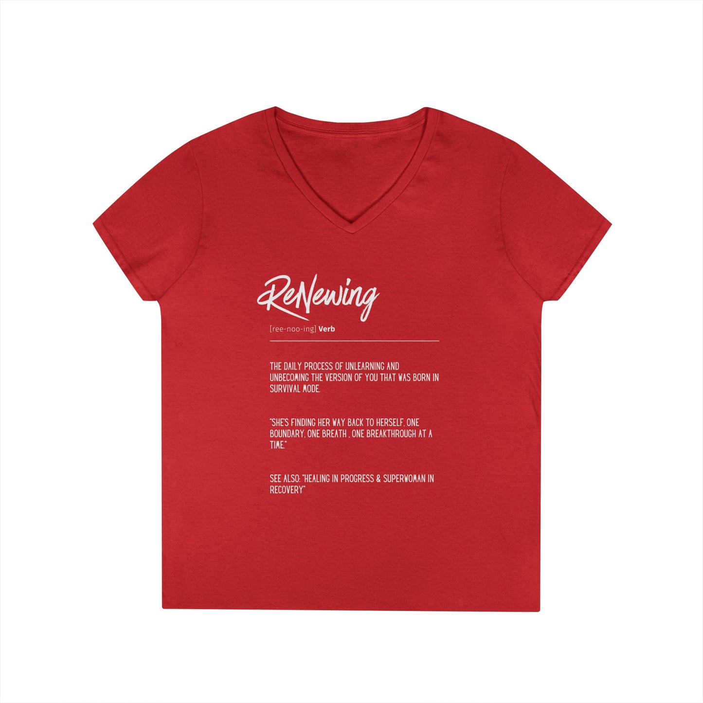 "ReNewing" V-Neck T-Shirt