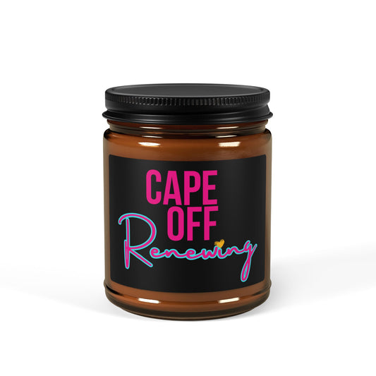 CAPE OFF Scented Soy Candle — Amber Jar Aromatherapy Candle