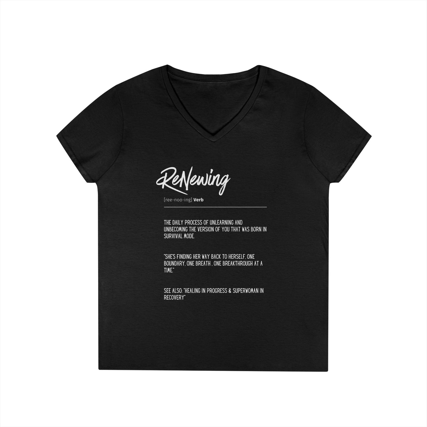 "ReNewing" V-Neck T-Shirt