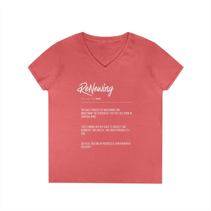 "ReNewing" V-Neck T-Shirt