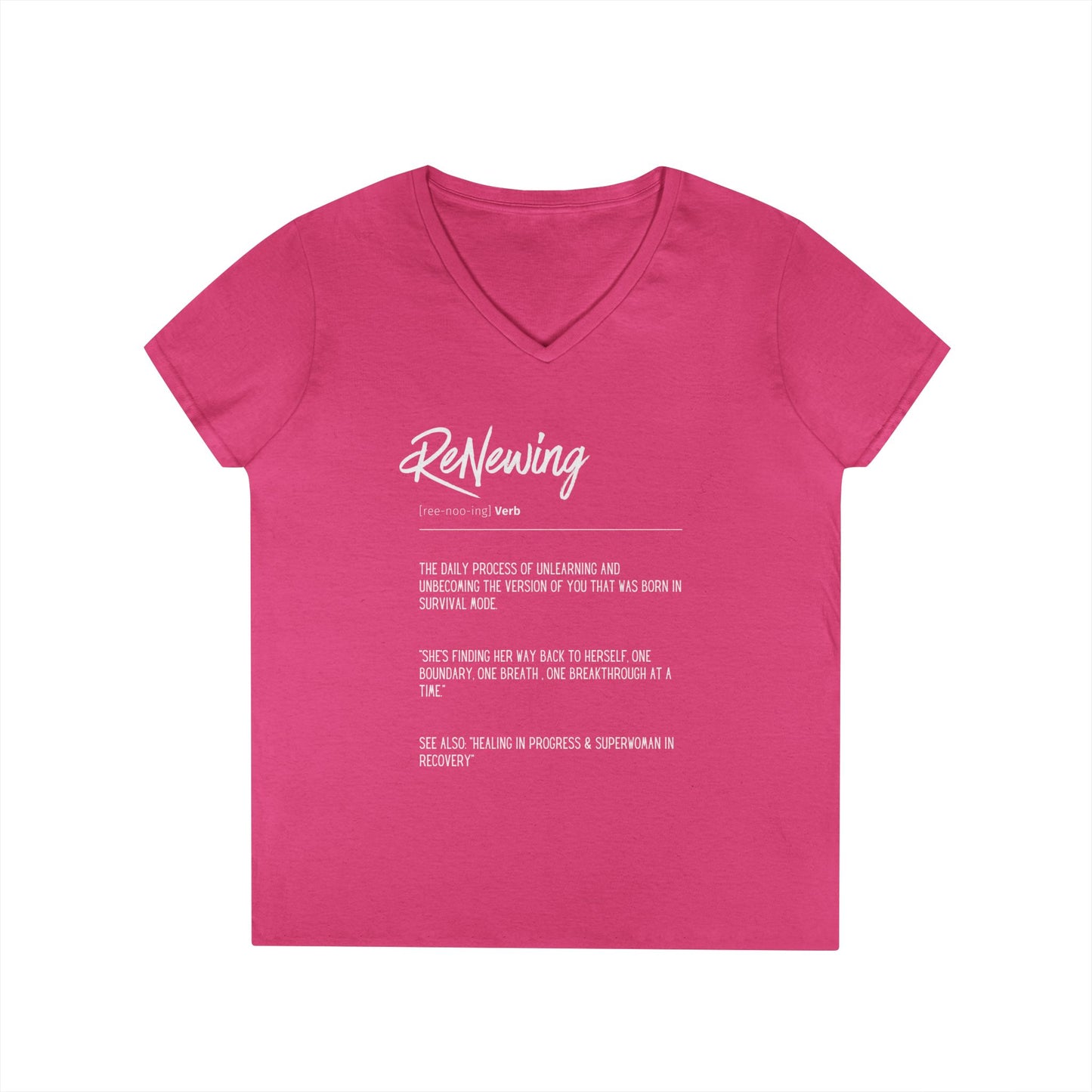 "ReNewing" V-Neck T-Shirt