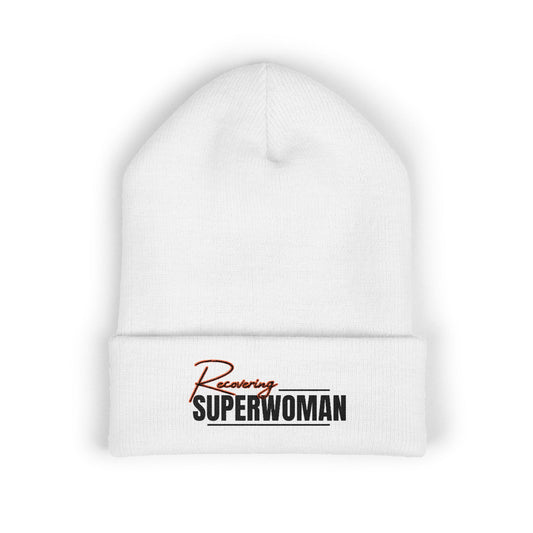 Recovering Superwoman Embroidered Beanie